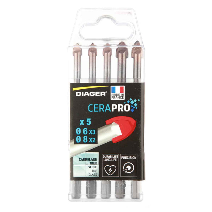 Coffret 5 forets carrelage Cerapro - DIAGER