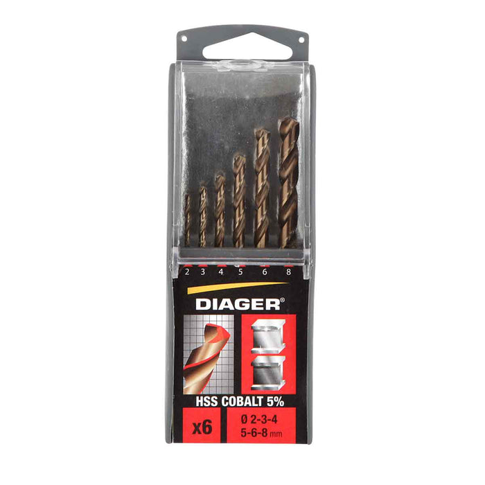 Coffret 6 forets métal HSS - DIAGER