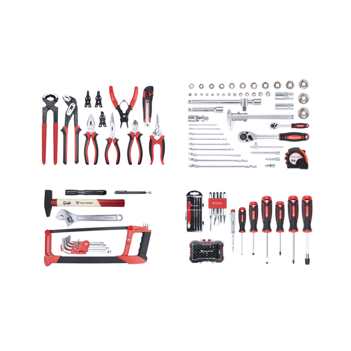 Utilisation de Coffret de dépannage 136 pièces 1/4" + 1/2" – TOOL FRANCE