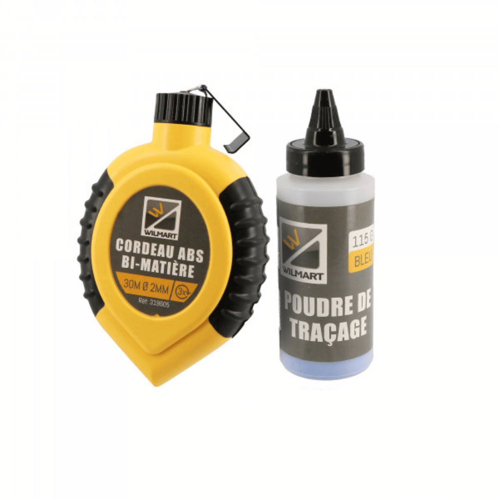 Cordeau à tracer 30 m X3 + poudre 115 g – WILMART