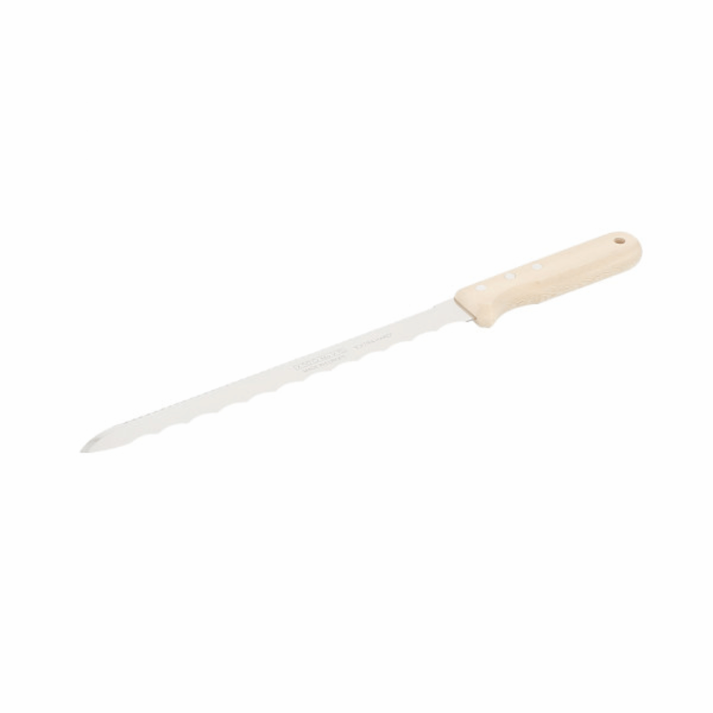 Couteau pour isolants lame inox manche bois 280 mm– WILMART