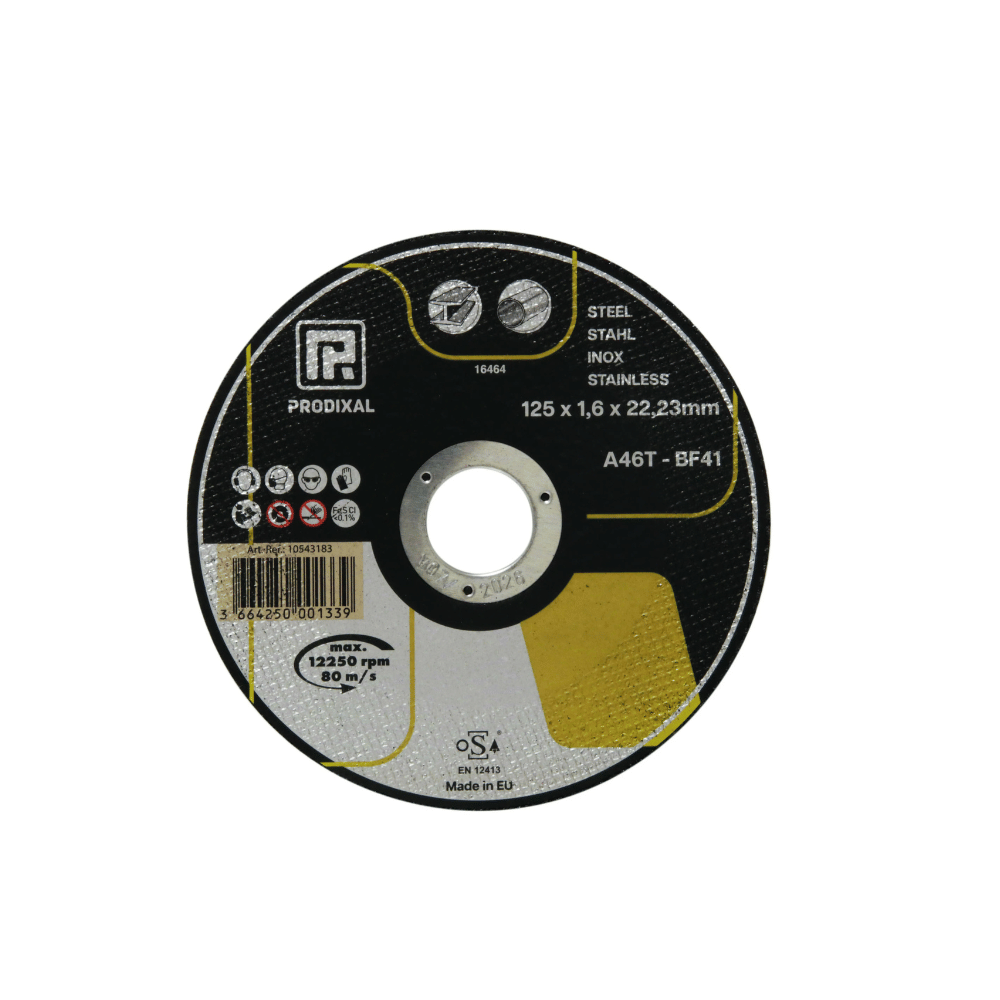 Disque à tronçonner acier inox Ø125 × 2,5 mm – PRODIXAL