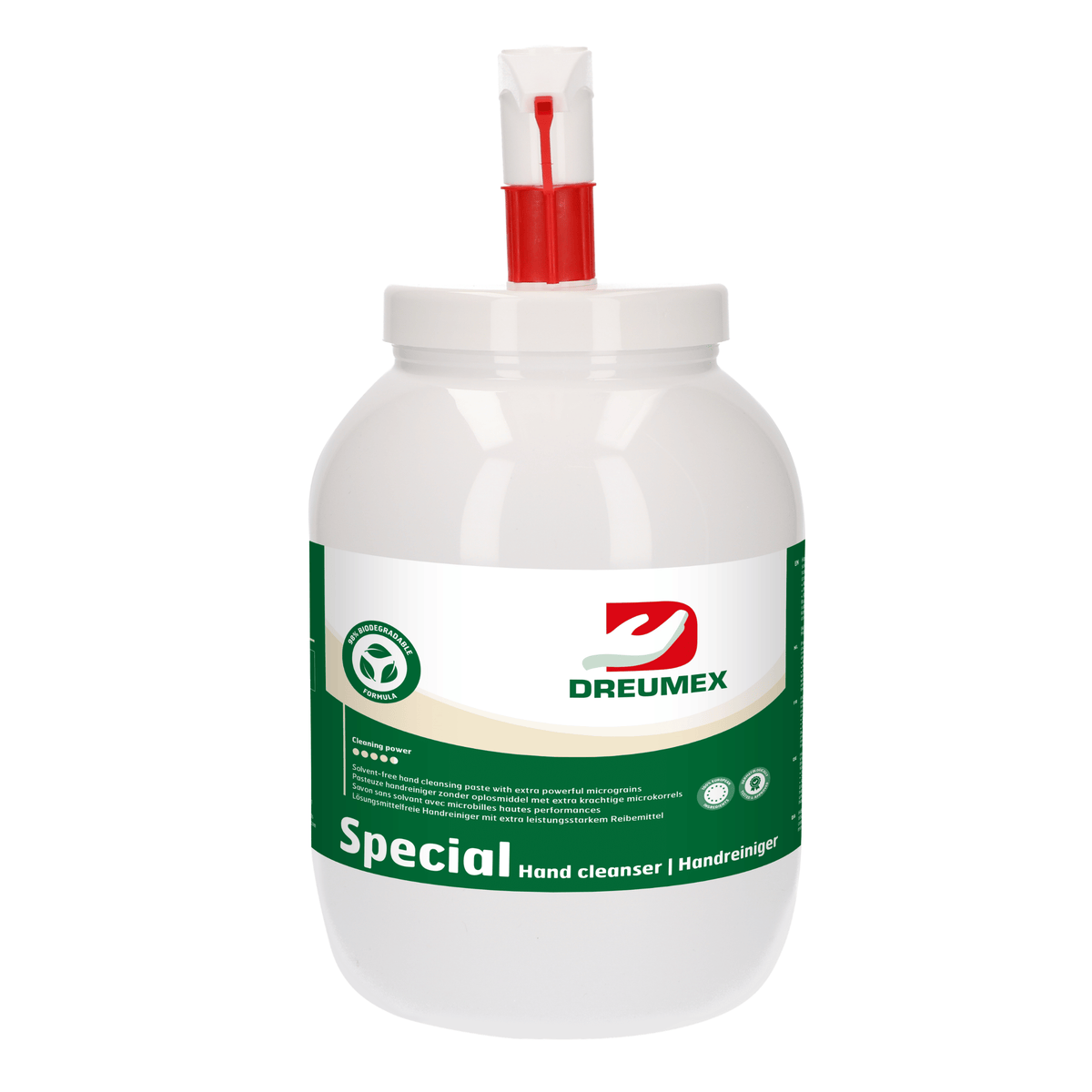 Dreumex Special - Pâte nettoyante pour les mains - Bidon avec pompe de 2,7 Kg