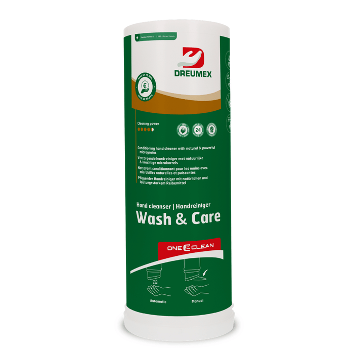 Dreumex Wash & Care – Savon pâte 2-en-1 pour les mains -Cartouche One2Clean de 3L