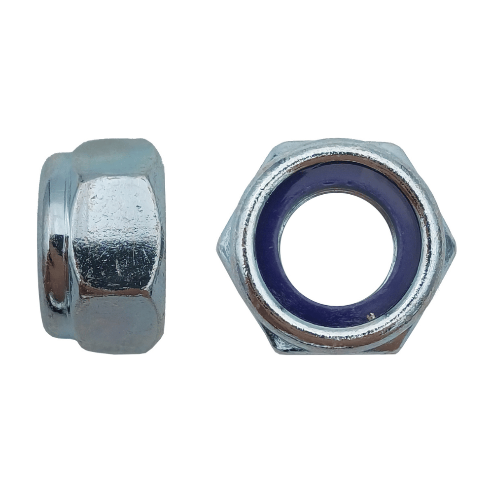 Écrou frein bague nylon DIN 985 classe 8 zingué M5 à M12 - BIVI