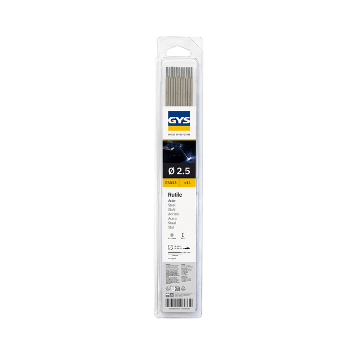 Électrodes rutiles acier GYS E6013 Ø2,5 mm – x11