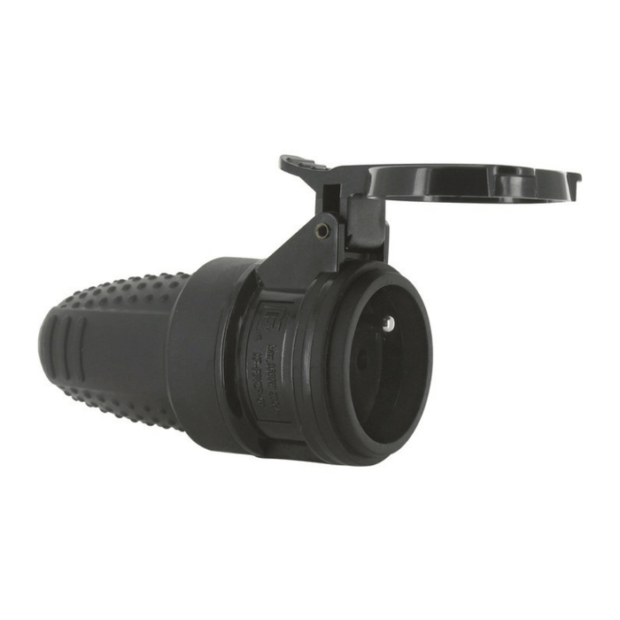Fiche caoutchouc 2P+T 16 A IP44 femelle – DHOME