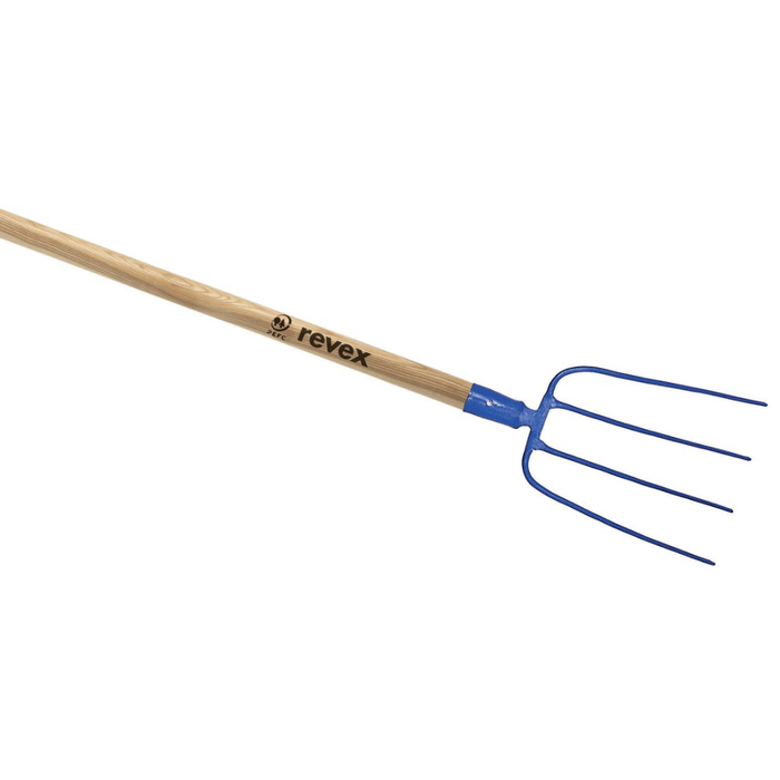 Fourche à fumier 4 dents – 30 cm – manche bois 135 cm – REVEX