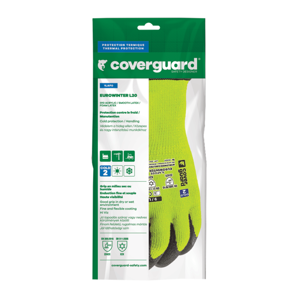 Gants anti-froid EUROWINTER L20 latex – Coverguard  - vue packaging