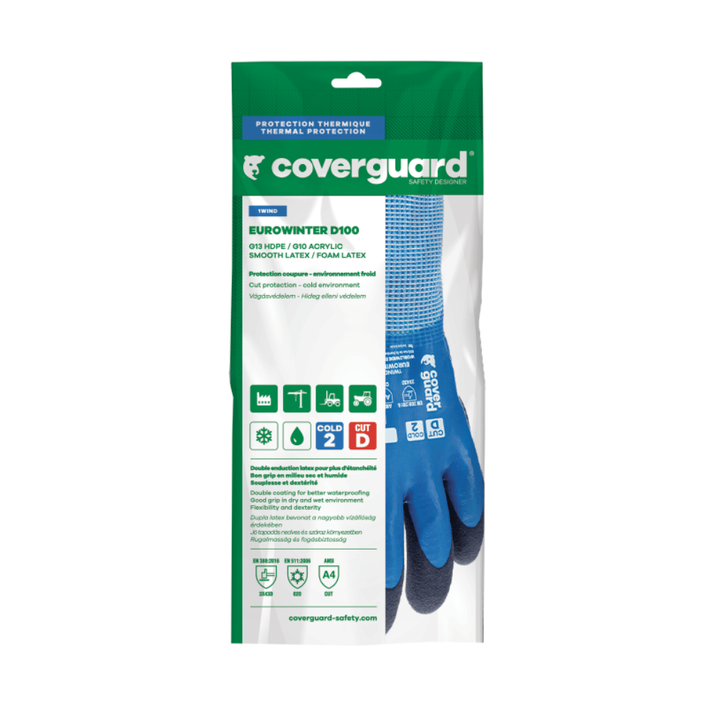 Gants anticoupure EUROWINTER D100 CUT D – Coverguard - vue du packaging