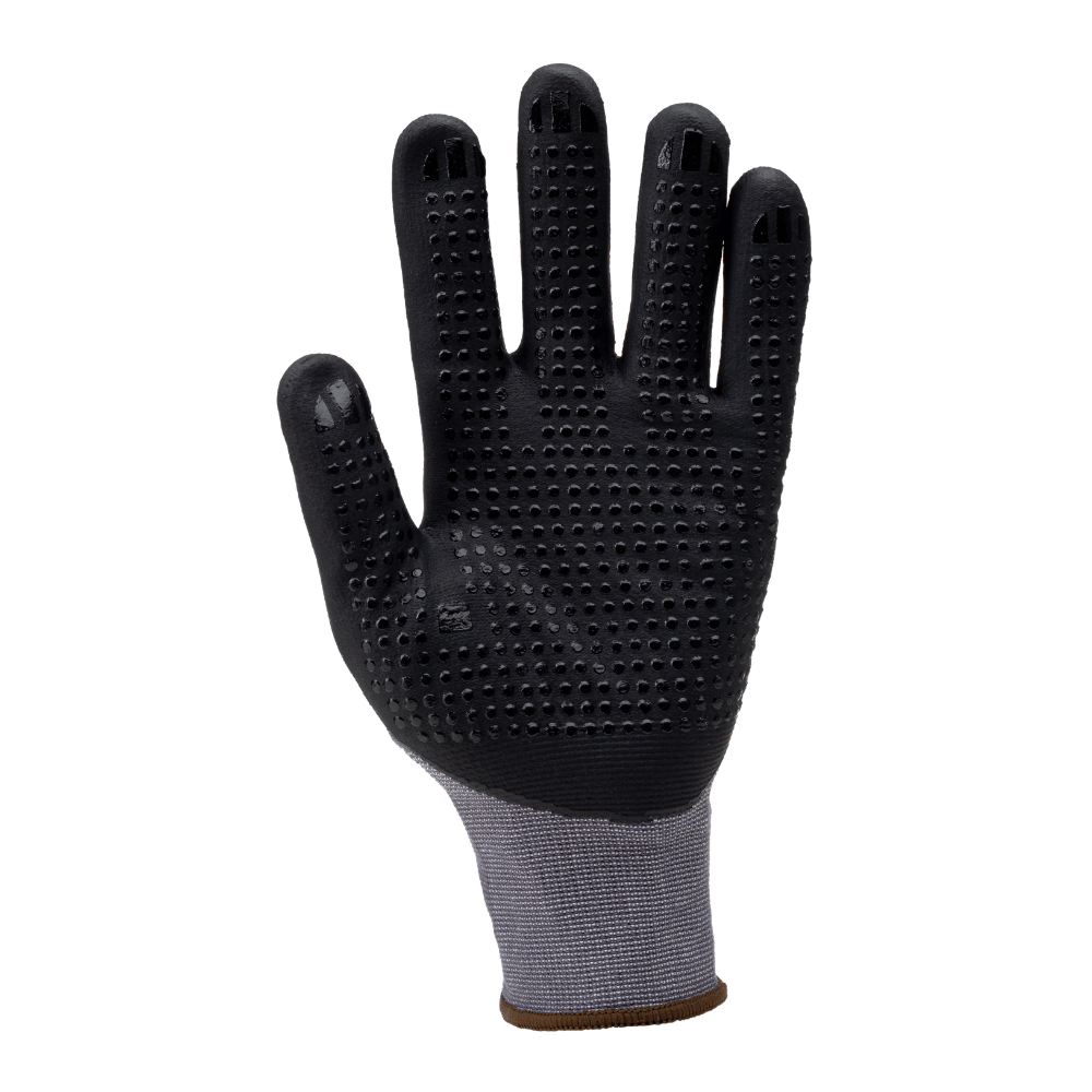Vue de la paume du Gants EUROLITE 15N600D nitrile à picots – Coverguard