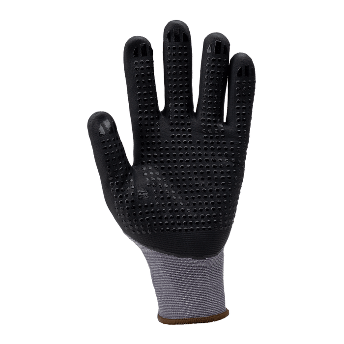 Vue de la paume du Gants EUROLITE 15N600D nitrile à picots – Coverguard