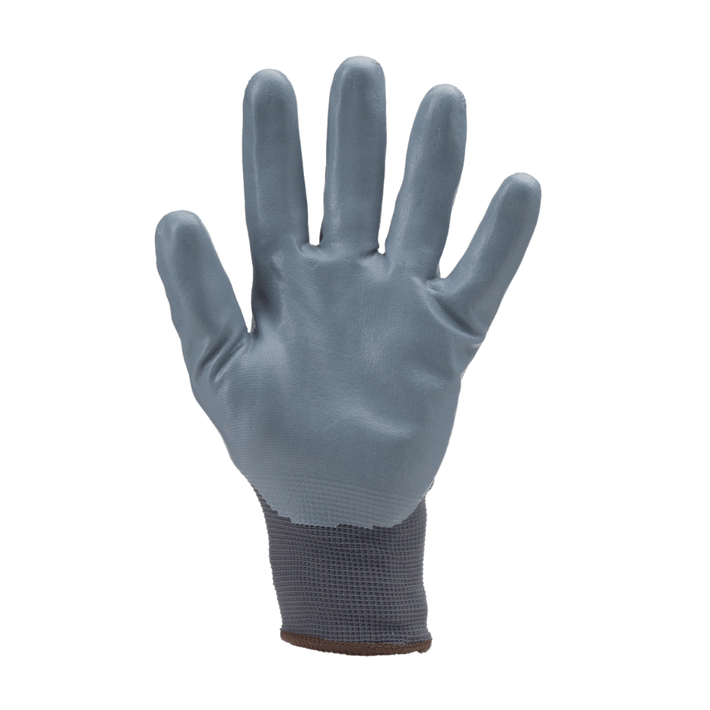 Vue de la paume du Gants nitrile EUROLITE 6240 J13 gris – Coverguard