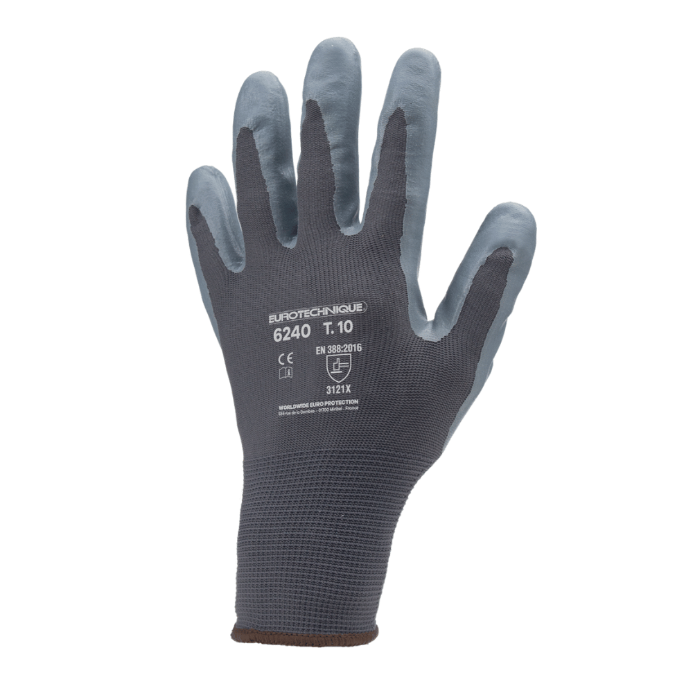 Gants nitrile EUROLITE 6240 J13 gris – Coverguard