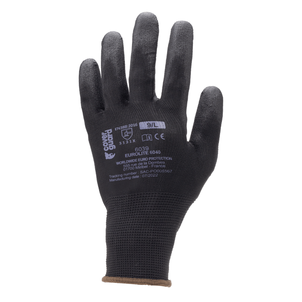 Gants noirs EUROLITE 6040 J13 – Coverguard