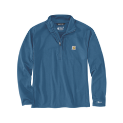 Haut Force Mock Neck Half-Zip 106423 - Bleu – CARHARTT