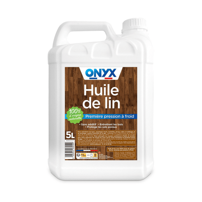 Huile de lin crue 100 % 5 L – ONYX