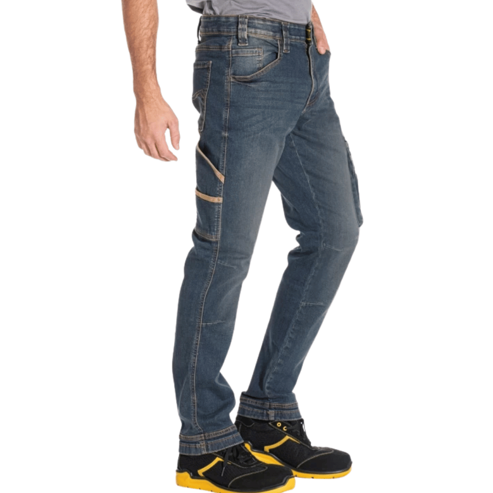 Vue de face du Jean de travail JOBDY multipoches stretch Dirty – Rica Lewis