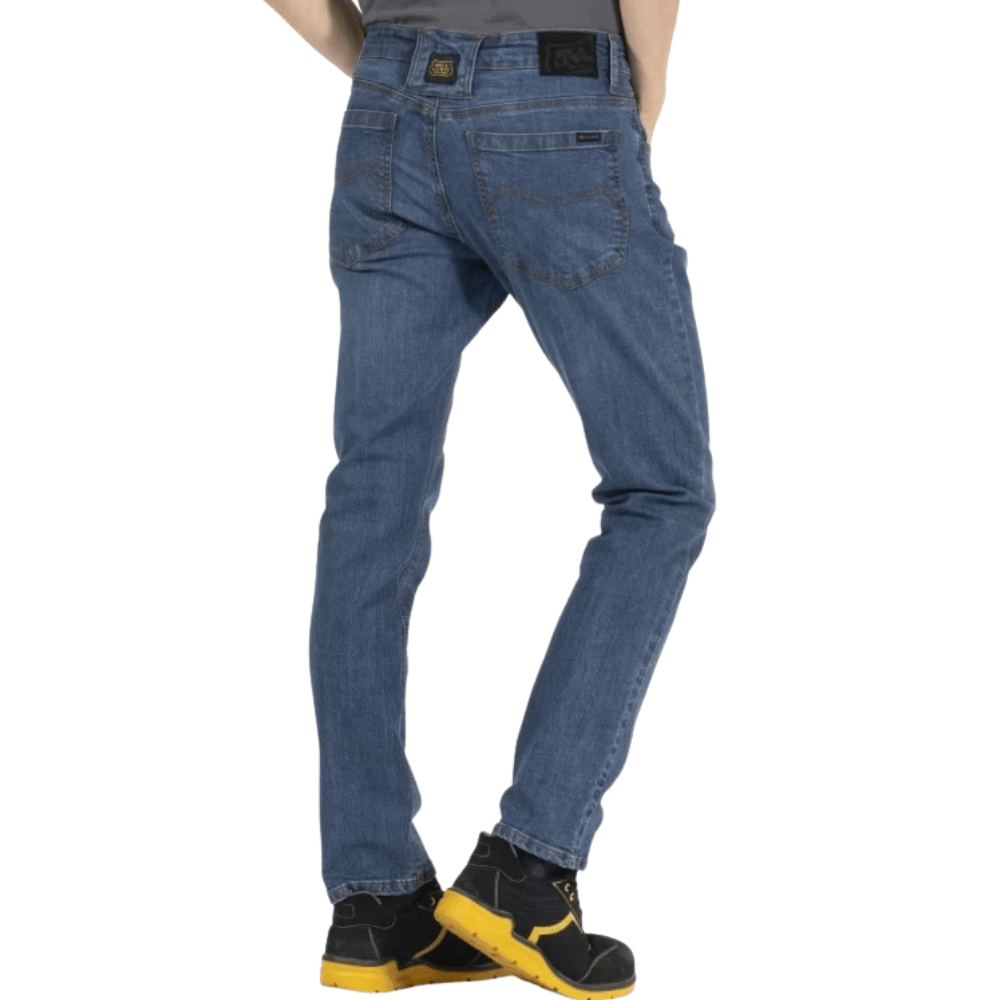 Vue de dos du Jean de travail stretch WORK3 Stone – RICA LEWIS