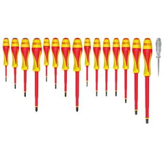 Jeu de 16 tournevis ULTIMATE bi-matière isolés 1000V de chez KS Tools