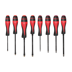 Jeu de 8 tournevis Fente - PZ de chez KS Tools