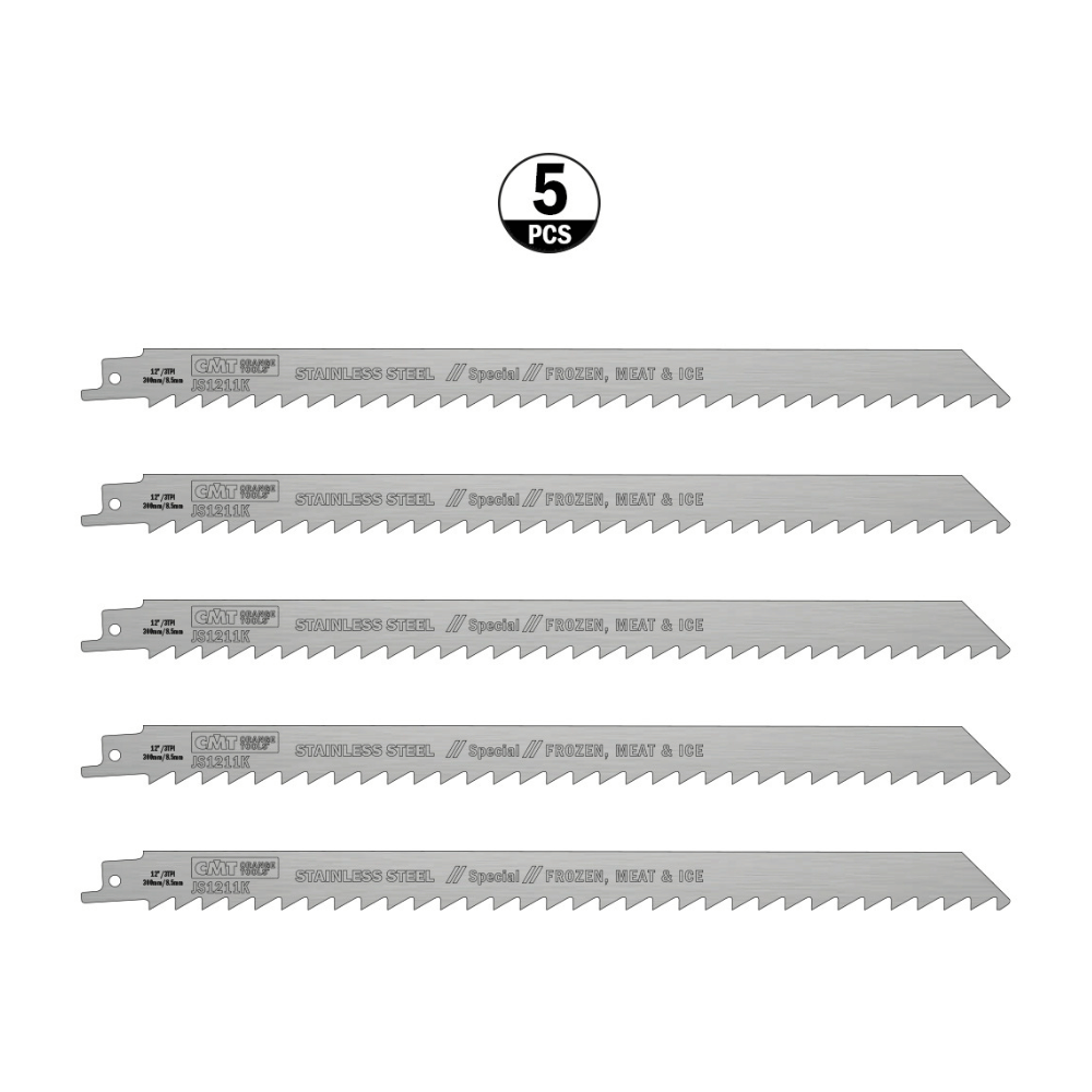 Lot de 5 Lames scie sabre CMT JS1211K viande os glace 300 mm