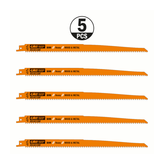 Lame de scie sabre JS1411DF - Bois avec clous, coupe droite - CMT