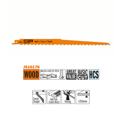 Lame de scie sabre JS1617K - Bois vert / élagage, coupe droite - CMT