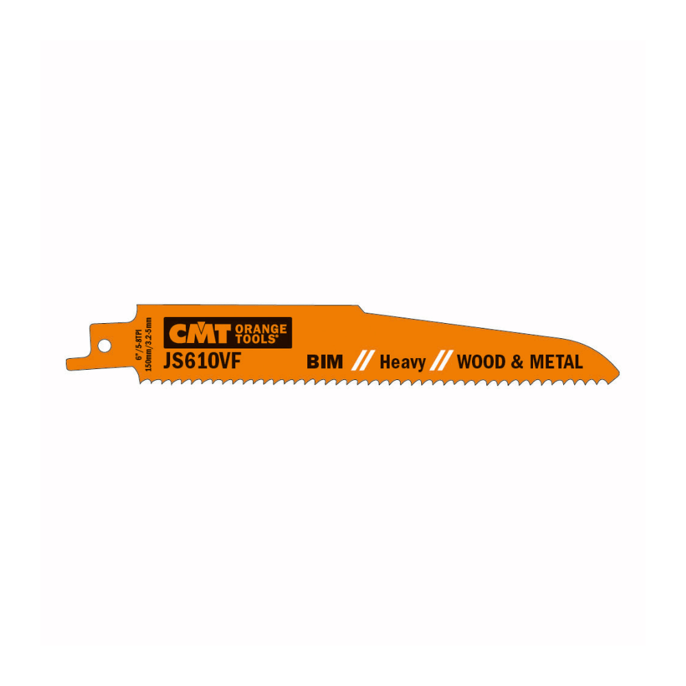 Lame scie sabre CMT JS610VF bois avec clous démolition