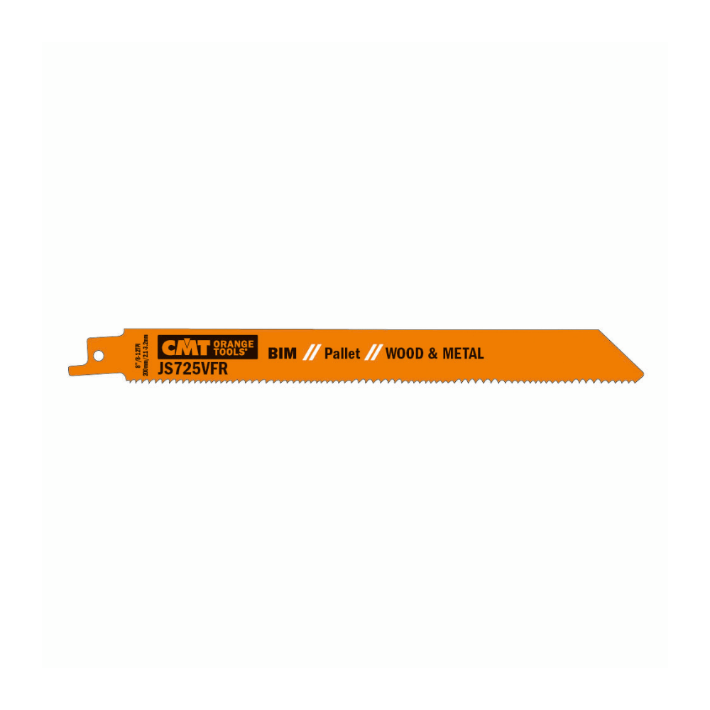 Lame scie sabre CMT JS725VFR palettes bois avec clous