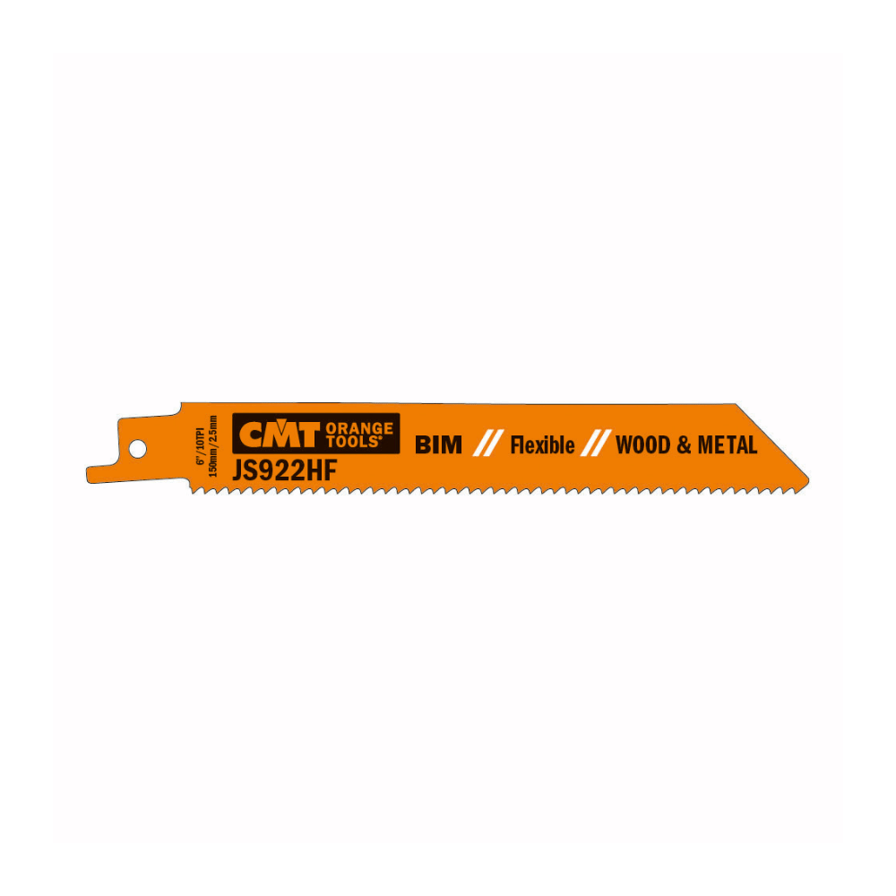 Lame scie sabre CMT JS922HF bois avec clous métal 10 TPI