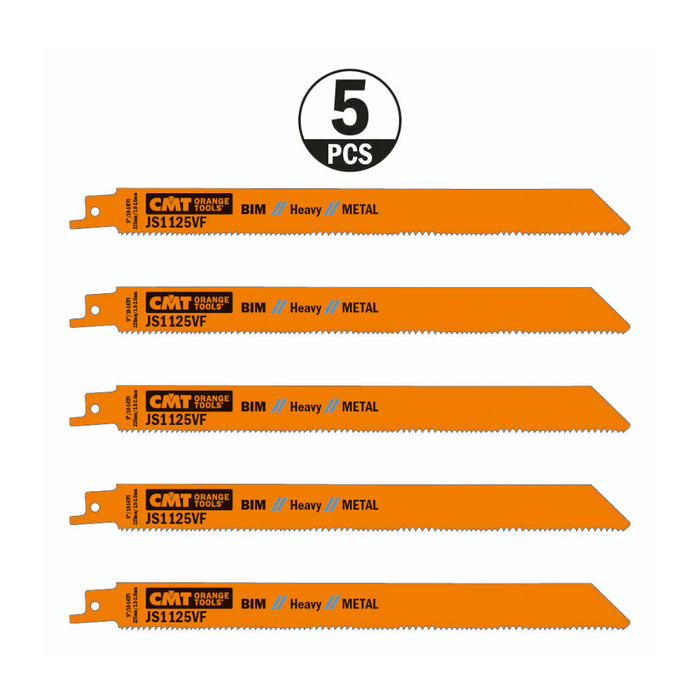 Lot de 5 Lames scie sabre JS1125VF métal 225 mm x5 – CMT