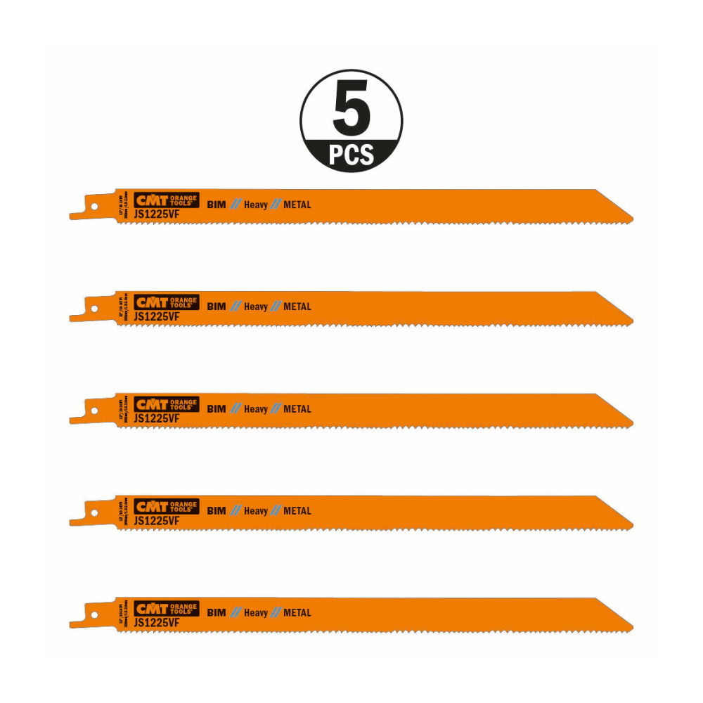 Lot de 5 Lames scie sabre JS1225VF métal 300 mm – CMT