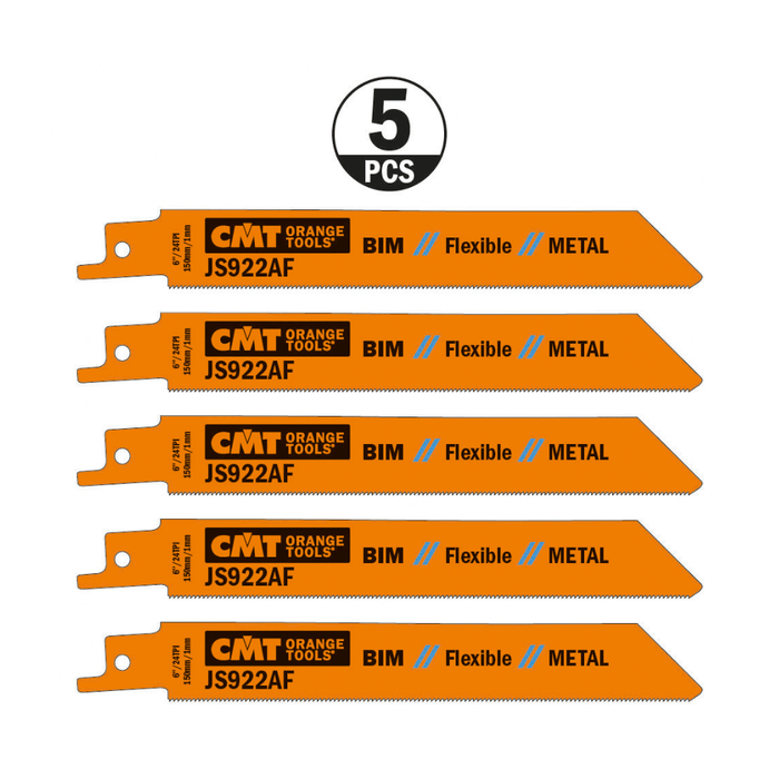 Lot de 5 Lames scie sabre JS925VF métal 150 mm x5 – CMT