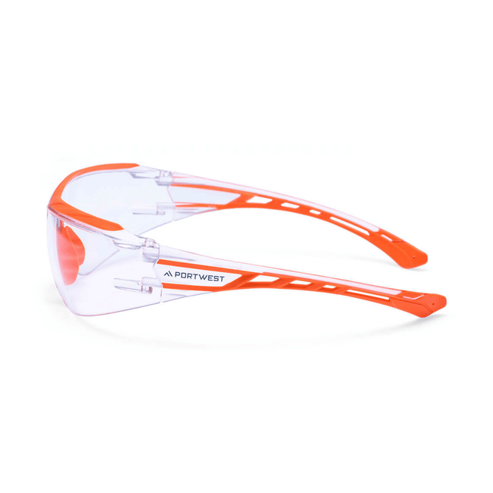 Vue de côté des Lunettes Dynamic KN incolores PS10 – Portwest