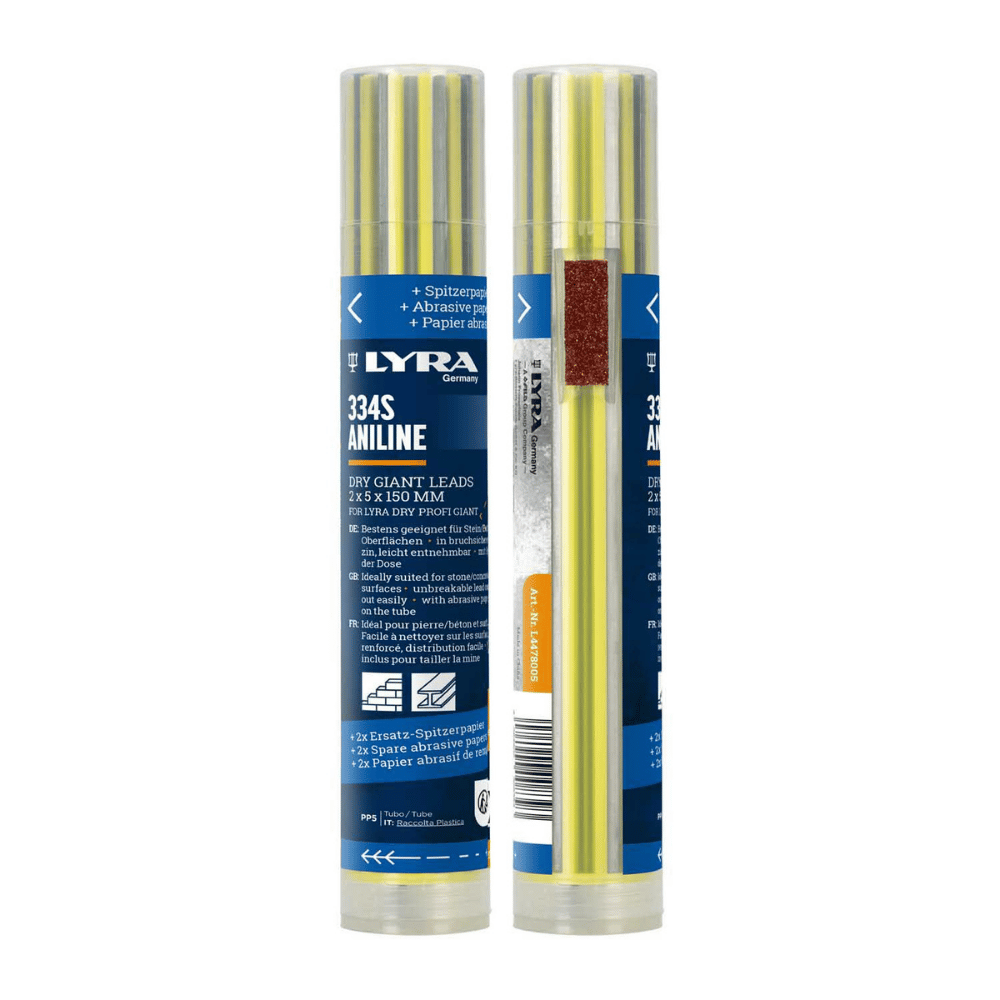 Mines LYRA DRY PROFI GIANT 2 × 5 × 150 mm – étui de 12 - Aniline 334S