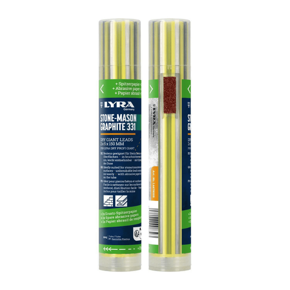 Mines LYRA DRY PROFI GIANT 2 × 5 × 150 mm – étui de 12 - Maçon 331