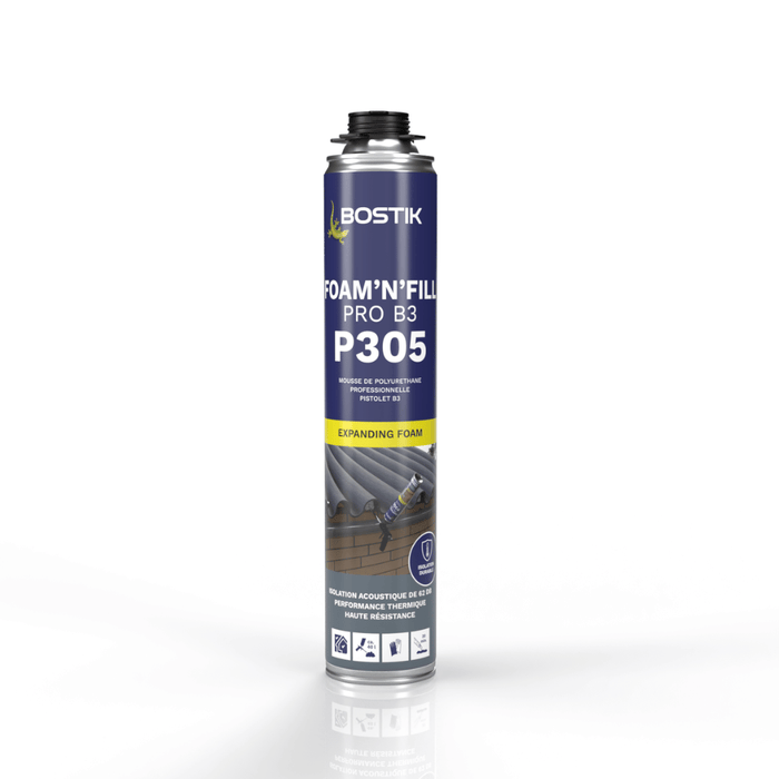 Mousse PU pistolable Bostik P305 FOAM’N’FILL PRO B3 750 ml