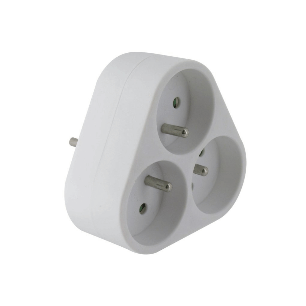 Multiprise triangle 3 prises 2P+T 16 A – DHOME