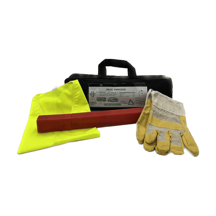 Pack sécurité véhicule FARMOR – Triangle, gilet et trousse de secours