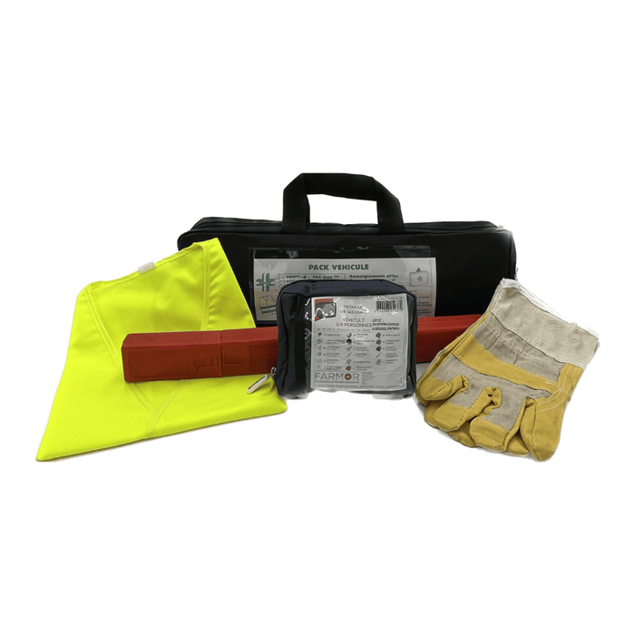 Pack sécurité véhicule FARMOR – Triangle, gilet et trousse de secours