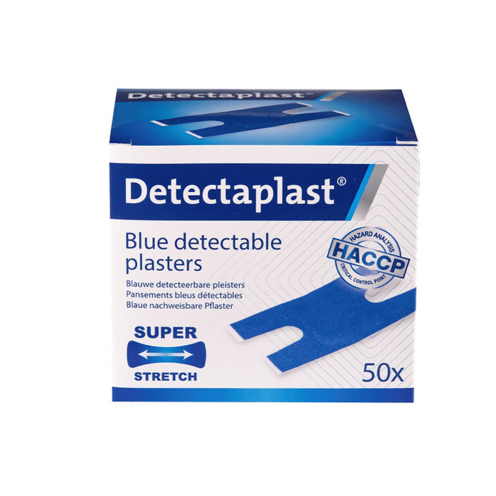 Pansements adhésifs bleus détectables en tissu élastique Détectoplast – FARMOR