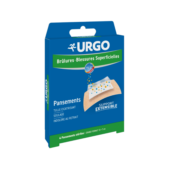 Boite de 4 Pansements brûlures stériles hydrocolloïdes FARMOR