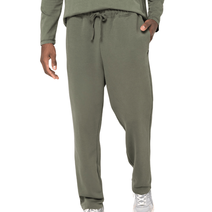 Pantalon jogging écoresponsable kaki unisexe – Native Spirit portée