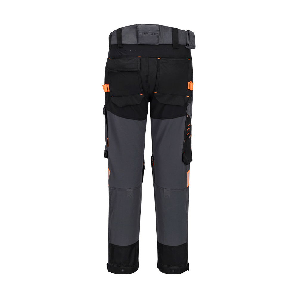 Vue de dos du Pantalon de travail stretch EV4 gris EV441 – Portwest