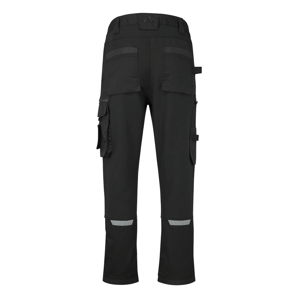 Vue de dos du Pantalon de travail WX2 Eco Stretch noir – Portwest