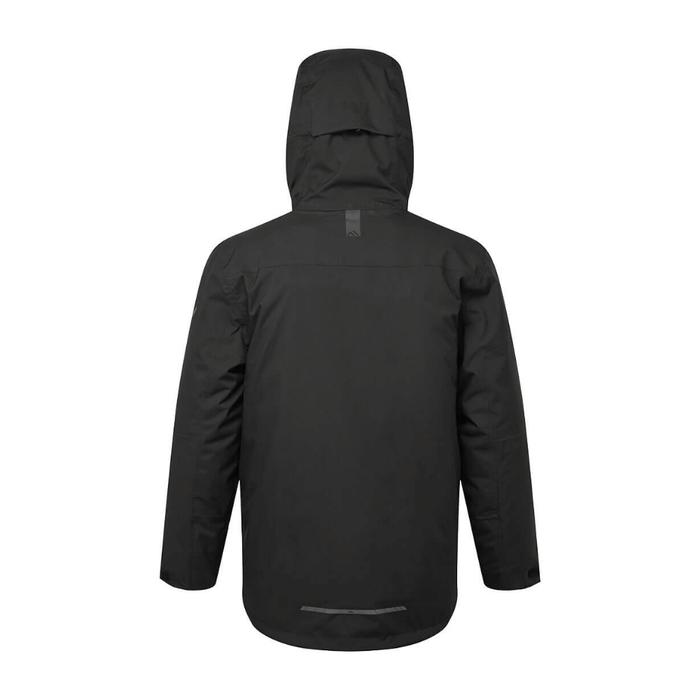 Vue du dos de la Parka d’hiver EV461 noire imperméable – PORTWEST