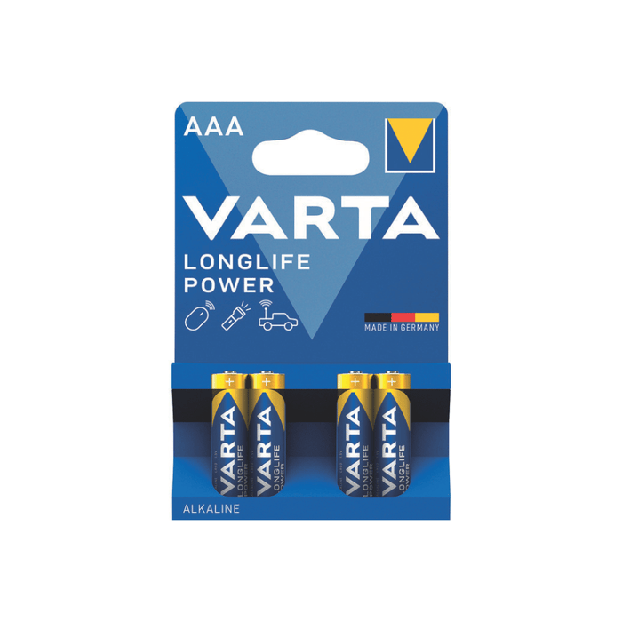 Piles alcalines AAA LR03 LONGLIFE Power x4 – VARTA