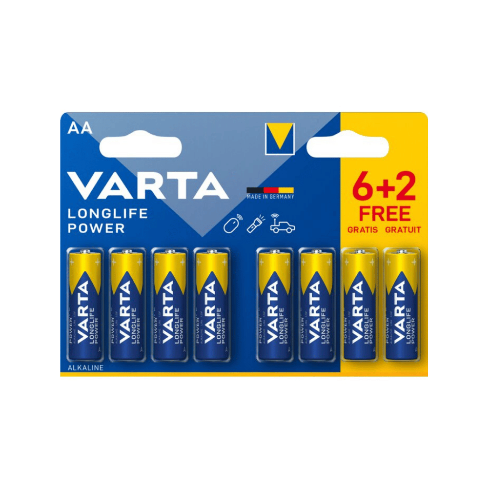 Piles VARTA Longlife Power AA LR6 1,5 V  8