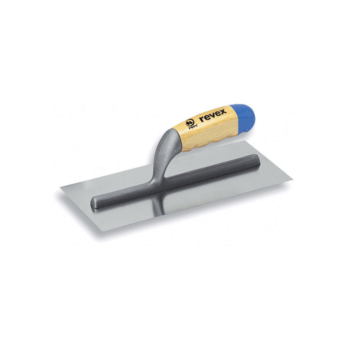 Platoir italien acier droit 280 × 120 mm – Manche bois – REVEX